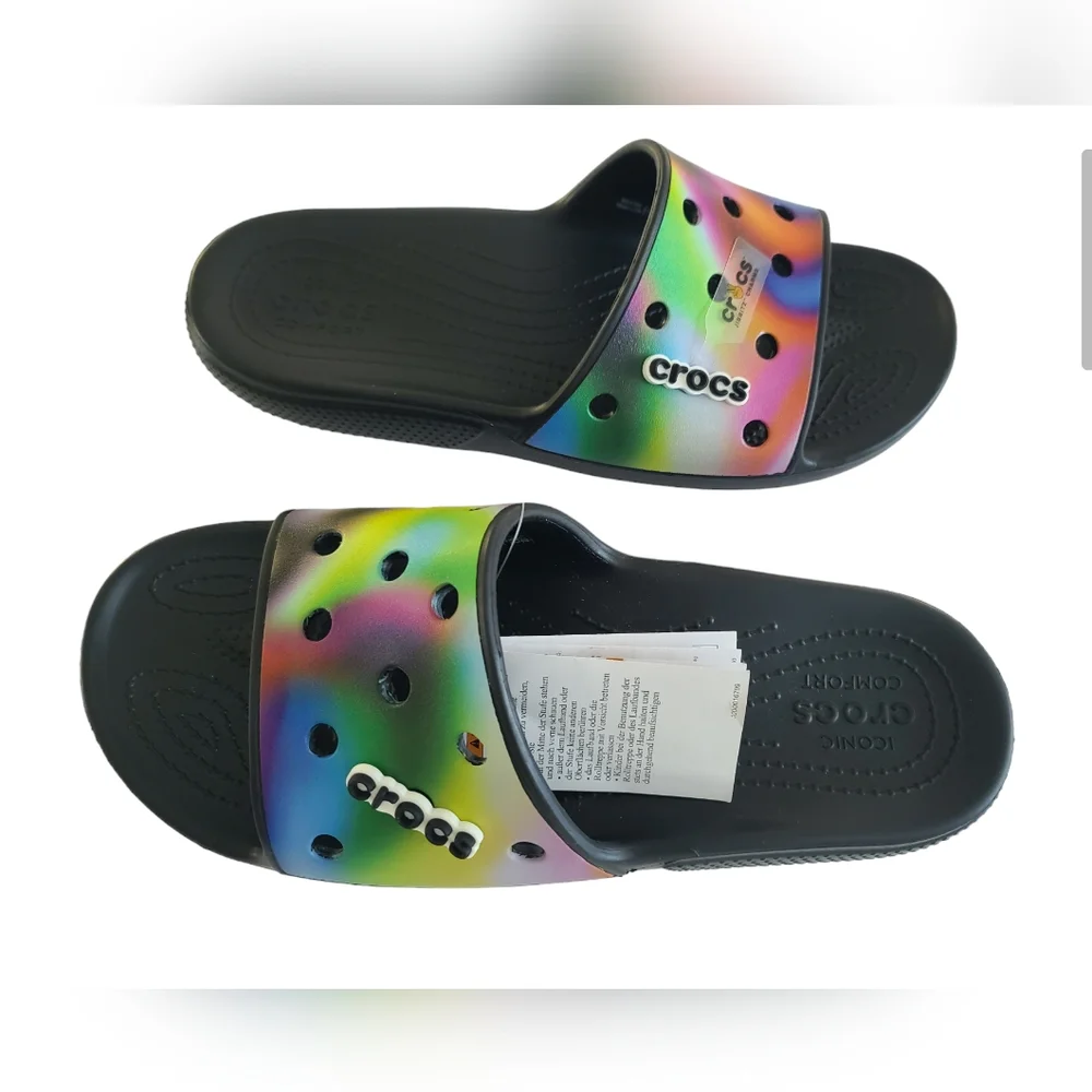 Crocs Men's Classic Solarized Slides Sandals Multicolor Size 13